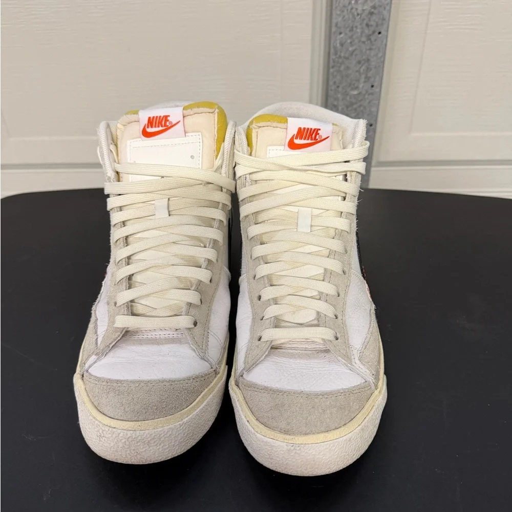 Nike Blazer Mid Pro Club DQ7673-100 Sneakers Men White Bone Leather Size 10.5 - Picture 2 of 6